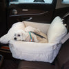 Linen Dog Car Seat Bed for Front Seat – Safety Travel Booster for Small & Medium Dogs