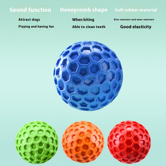 Dog Chew Toy Ball – Bite-Resistant, Molar Relief & Interactive Vocalization Fun for Dogs